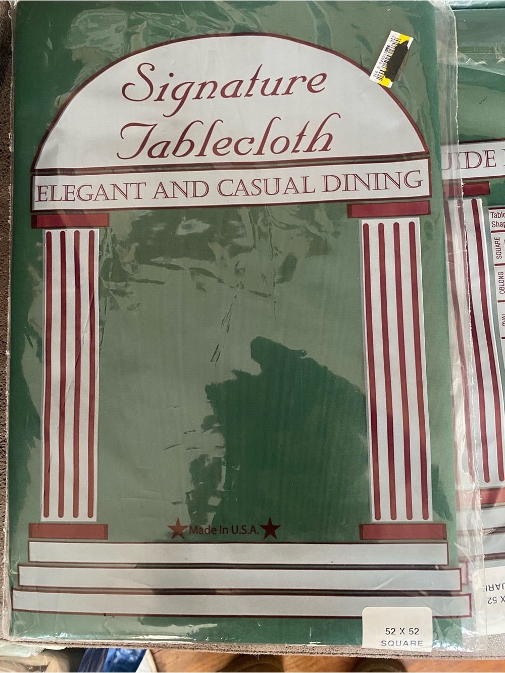 Green Square Tablecloth - Elegant Dining